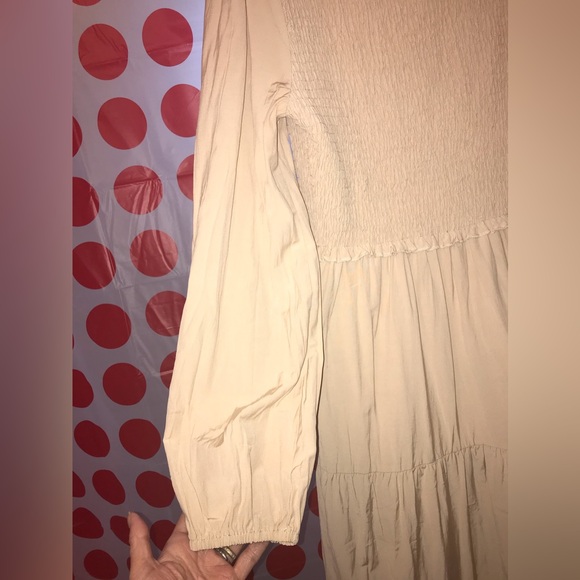 Boho cream colour lined dress - Picture 4 of 15